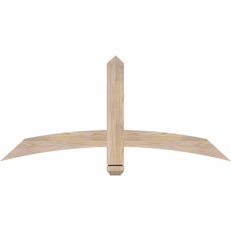Ekena Millwork Bellingham Smooth Timber Gable Bracket, Douglas Fir, 48"W x 22"H x 1 1/2"D x 3 1/2"F, 11/12 Pitch GBW048X22X0204BEL00SDF